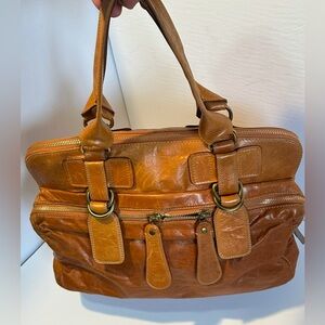 Chloe Caramel Leather Shoulder Bag